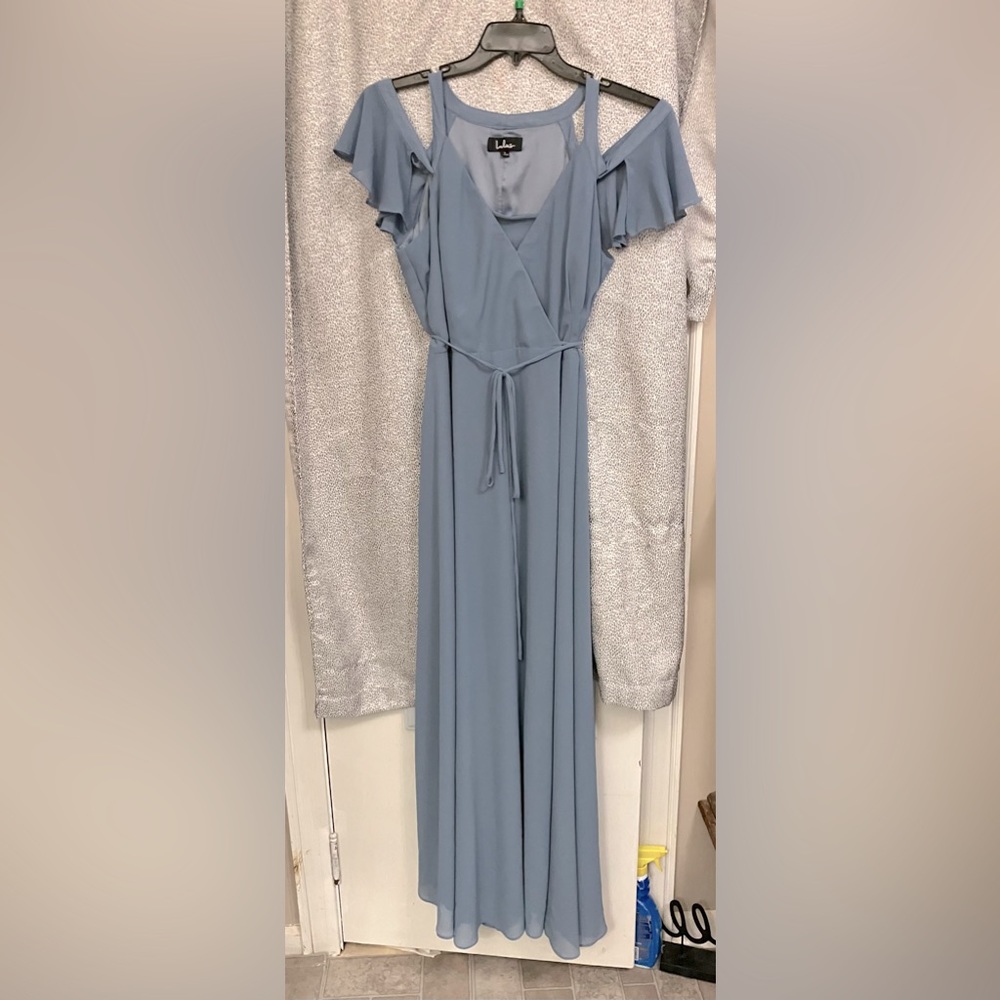 Lulus slate blue new impressions dress size L